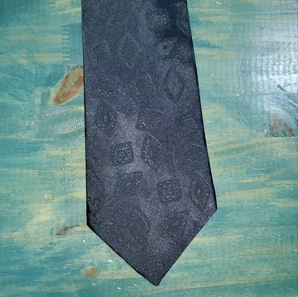Textured pattern navy blue tie NEW - Picture 1 of 6